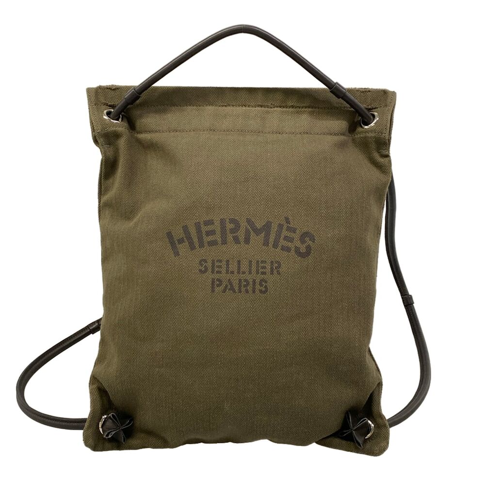 Hermès Sac Marine Backpack Khaki Dark Brown